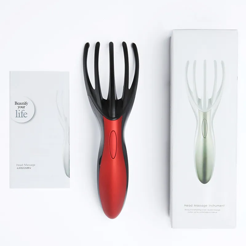 Mini head massager with its packaging